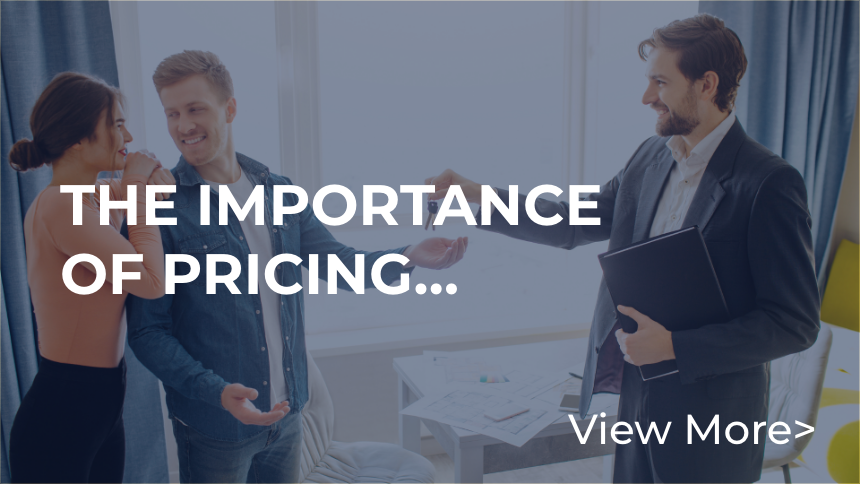 the importance of pricing, link button and text