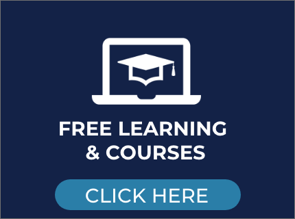 free learning & courses, link button and text