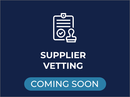 supplier vetting, link button and text