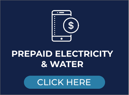 prepaid electricity & water, link button and text