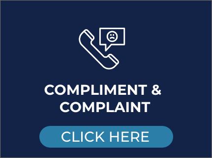 compliment & complaint link button and text